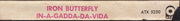 Iron Butterfly : In-A-Gadda-Da-Vida (Cass, Album, Sna)