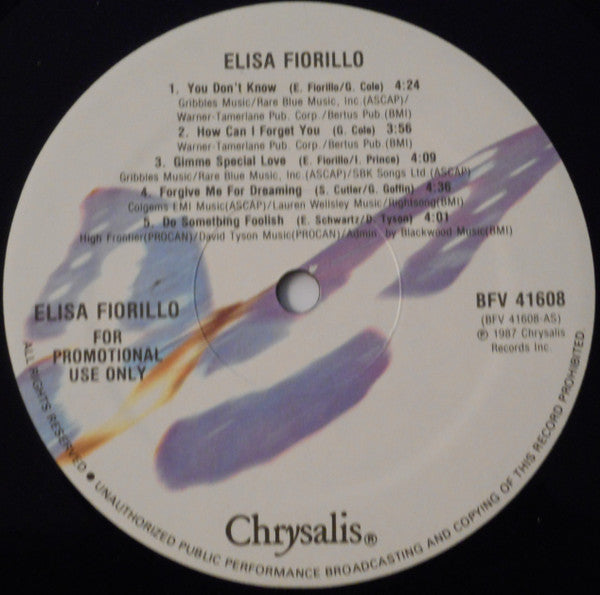 Elisa Fiorillo : Elisa Fiorillo (LP, Album, Promo)