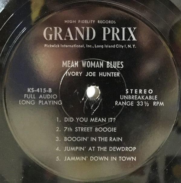 Ivory Joe Hunter : Mean Woman Blues (LP)