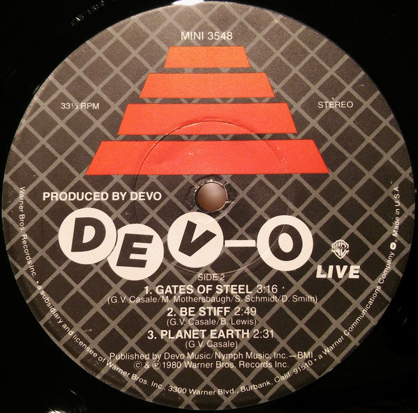 Devo : Dev-O Live (12", EP, Jac)