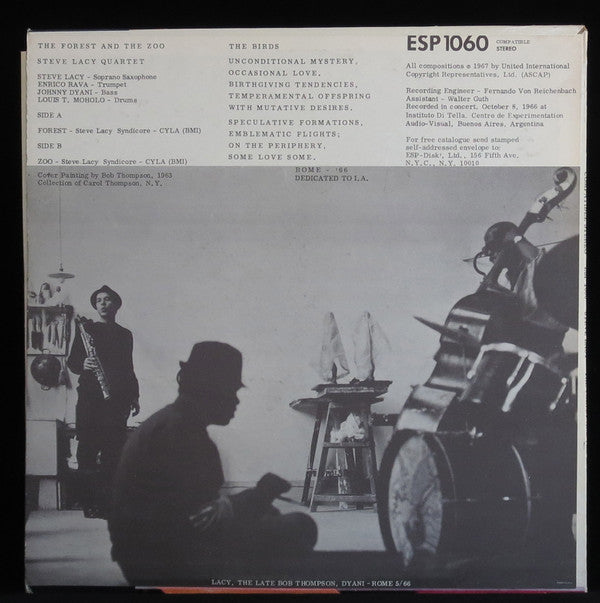 Steve Lacy : The Forest And The Zoo (LP, Album)