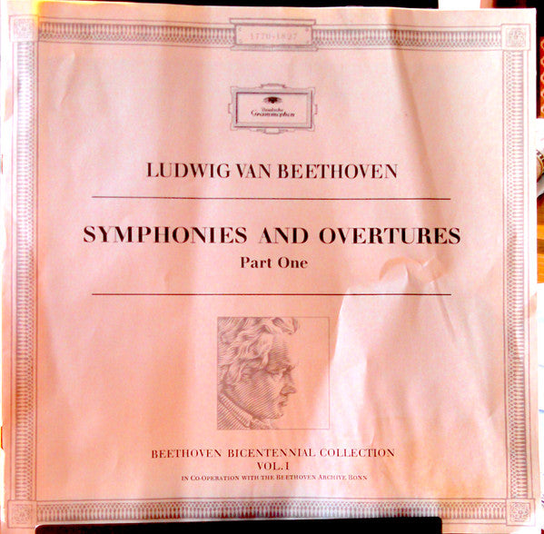 Ludwig van Beethoven - Herbert von Karajan, Berliner Philharmoniker : Symphonies And Overtures Part One (5xLP, Aut + Box, Comp)