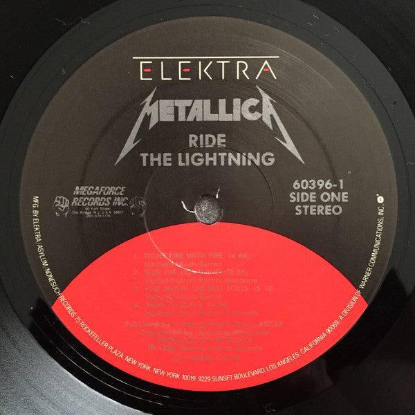 Metallica : Ride The Lightning (LP, Album, RE, All)