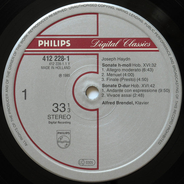 Joseph Haydn, Alfred Brendel : 3 Piano Sonatas (Klaviersonaten Hob. XVI: 32, 34 & 42) / Fantasia ∙ Adagio (LP)
