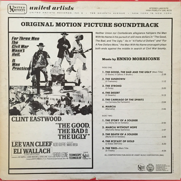 Ennio Morricone : The Good, The Bad  And The Ugly - Original Motion Picture Soundtrack (LP, Album, RP)