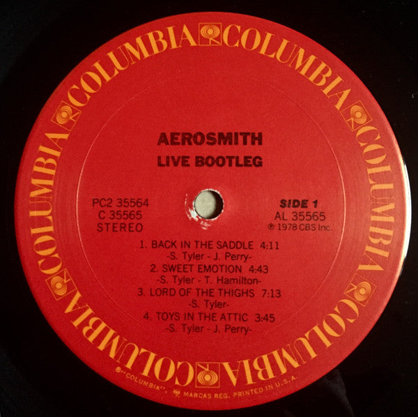 Aerosmith : Live! Bootleg (2xLP, Album, San)