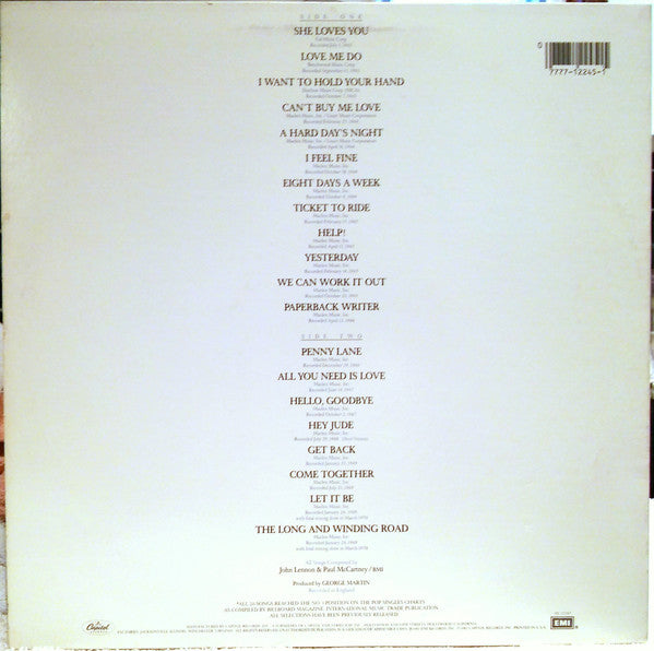 The Beatles : 20 Greatest Hits (LP, Comp, M/Print, 1st)
