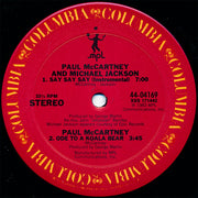 Paul McCartney And Michael Jackson : Say Say Say (12", Pit)