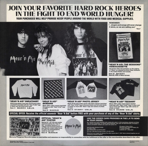 Hear'n Aid : Hear'n Aid (LP, Comp)