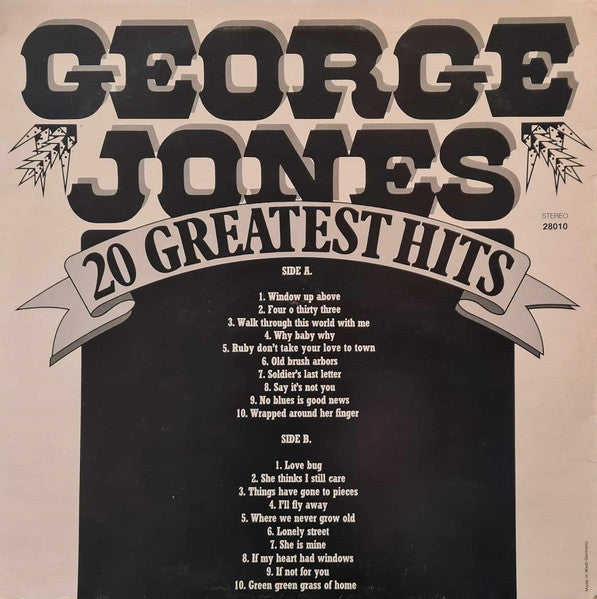 George Jones (2) : 20 Greatest Hits (LP, Comp)