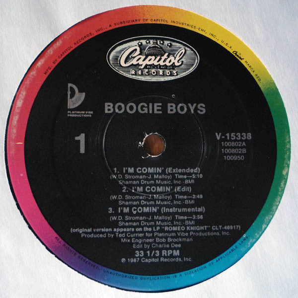 Boogie Boys : I'm Comin' (12")