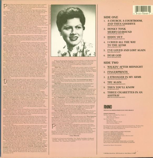 Patsy Cline : Walkin' Dreams - Her First Recordings, Vol. 1 (LP, Comp, RM)