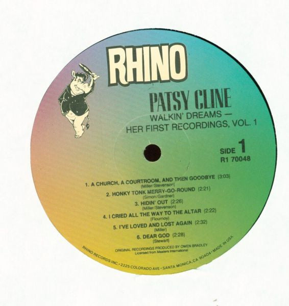 Patsy Cline : Walkin' Dreams - Her First Recordings, Vol. 1 (LP, Comp, RM)