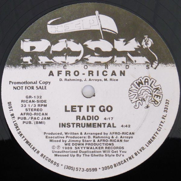 Afro-Rican : I Can Do That / Let It Go (12", Promo)