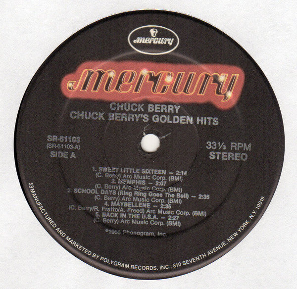 Chuck Berry : Chuck Berry's Golden Hits (LP, Album, RE, Hau)