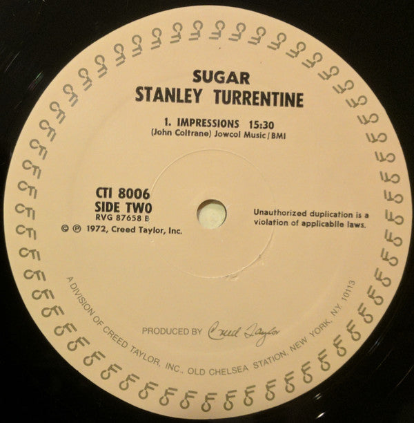 Stanley Turrentine : Sugar (LP, Album, RE)