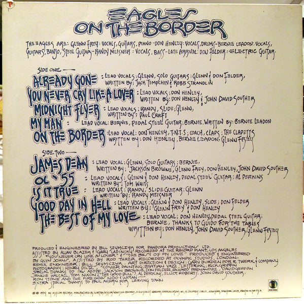 Eagles : On The Border (LP, Album, RP, AR)