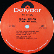 John Mayall : U.S.A. Union (LP, Album, Gat)