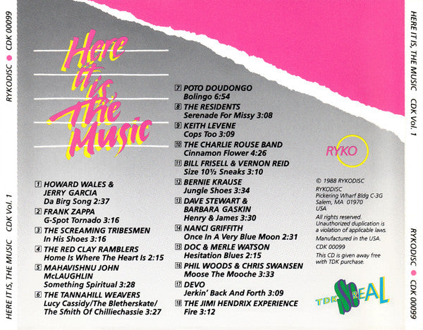 Various : Here It Is, The Music (CDK Vol. 1) (CD, Comp)