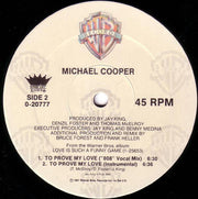 Michael Cooper : To Prove My Love (12", Maxi)