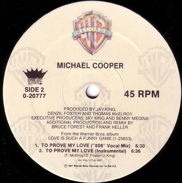 Michael Cooper : To Prove My Love (12", Maxi)