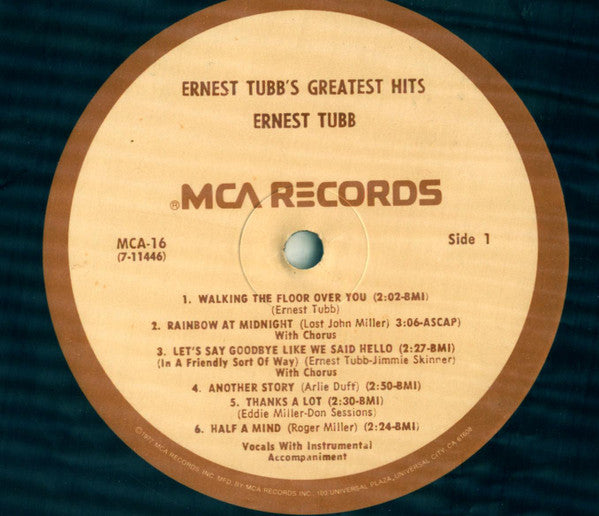 Ernest Tubb : Ernest Tubb's Greatest Hits (LP, Comp, RE)