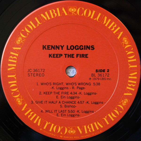 Kenny Loggins : Keep The Fire (LP, Album, San)
