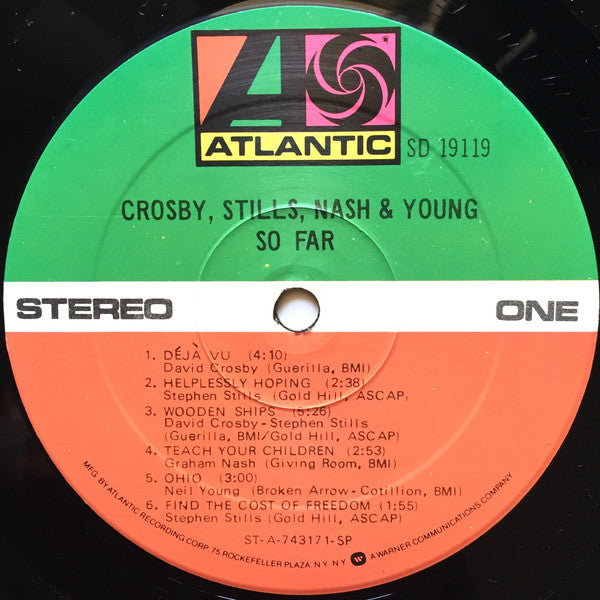 Crosby, Stills, Nash & Young : So Far (LP, Comp, RE, RP, Bar)