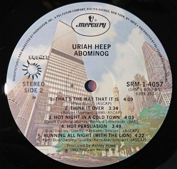 Uriah Heep : Abominog (LP, Album, 26 )