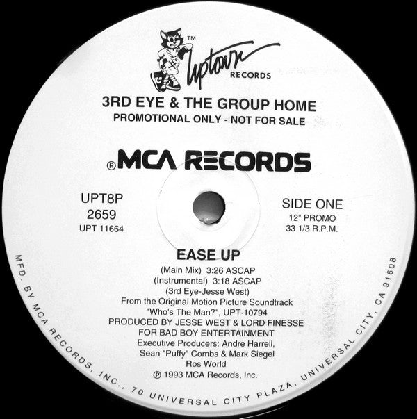 3rd Eye (2) & The Group Home : Ease Up (12", Promo)