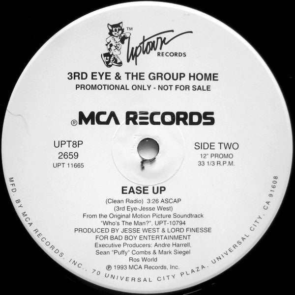 3rd Eye (2) & The Group Home : Ease Up (12", Promo)