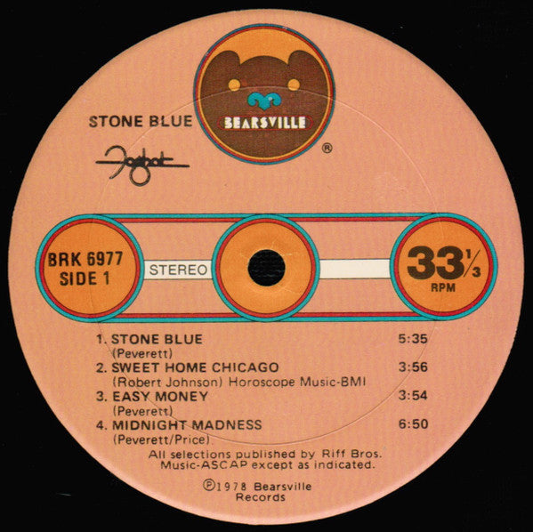 Foghat : Stone Blue (LP, Album, Gol)