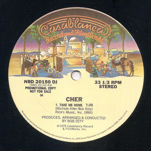 Cher : Take Me Home (12", S/Sided, Promo, 56)
