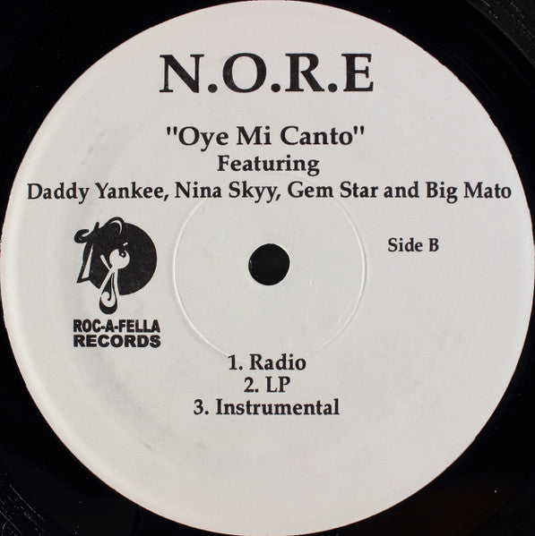 N.O.R.E. : Oye Mi Canto (12", Promo)