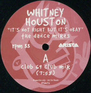 Whitney Houston : It's Not Right But It's Okay (The Dance Mixes) (2x12", Promo)