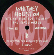 Whitney Houston : It's Not Right But It's Okay (The Dance Mixes) (2x12", Promo)
