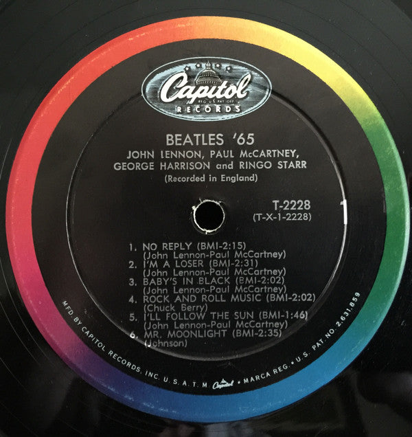 The Beatles : Beatles '65 (LP, Album, Mono, Los)