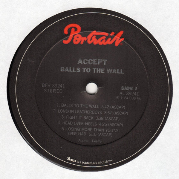 Accept : Balls To The Wall (LP, Album, RE, Car)