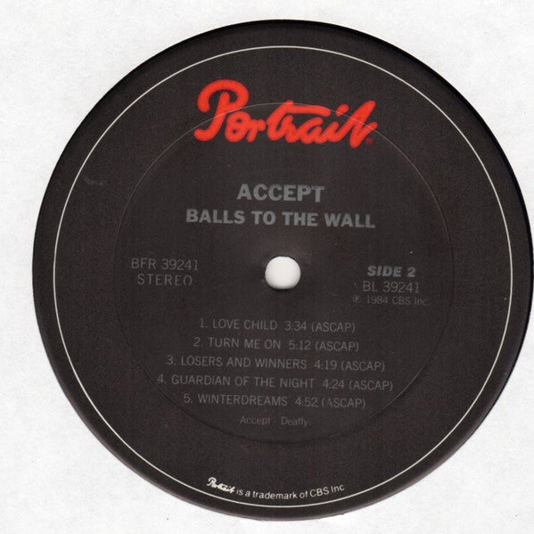 Accept : Balls To The Wall (LP, Album, RE, Car)