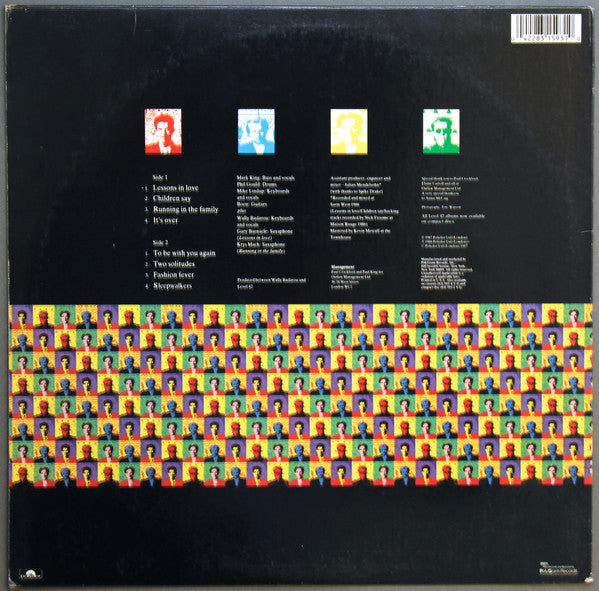Level 42 : Running In The Family (LP, Album, Hau)