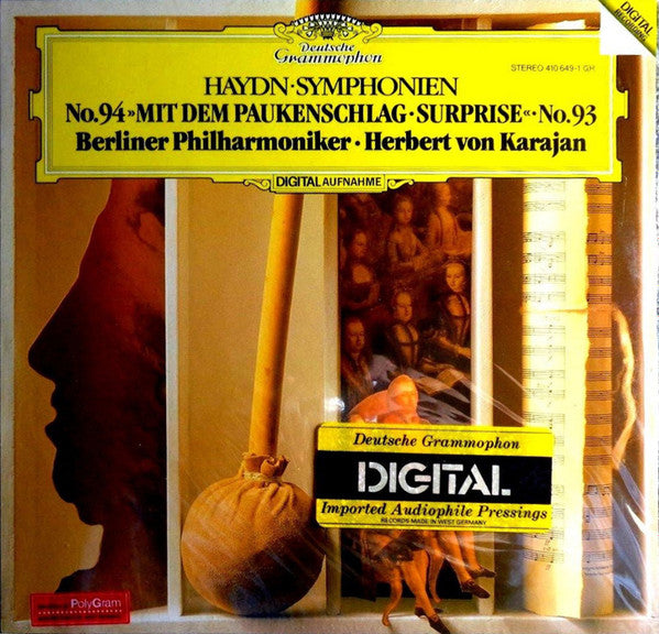 Haydn*, Berliner Philharmoniker, Herbert von Karajan : Symphonien No. 94 »Mit Dem Paukenschlag = Surprise« · No. 93 (LP)