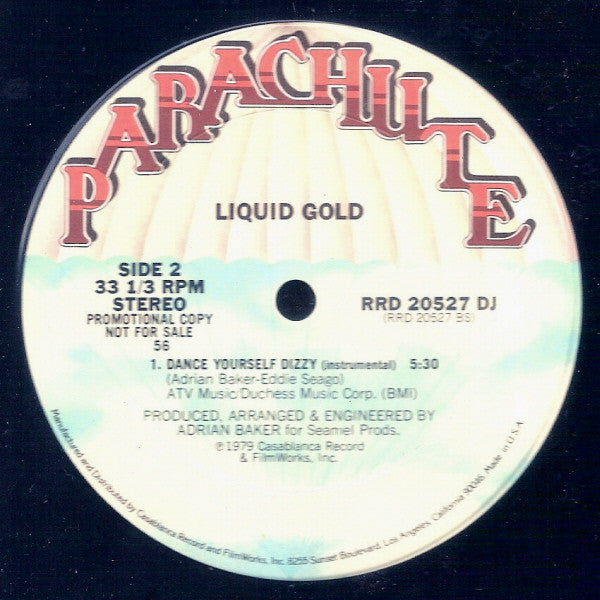 Liquid Gold : Dance Yourself Dizzy (12", Promo)