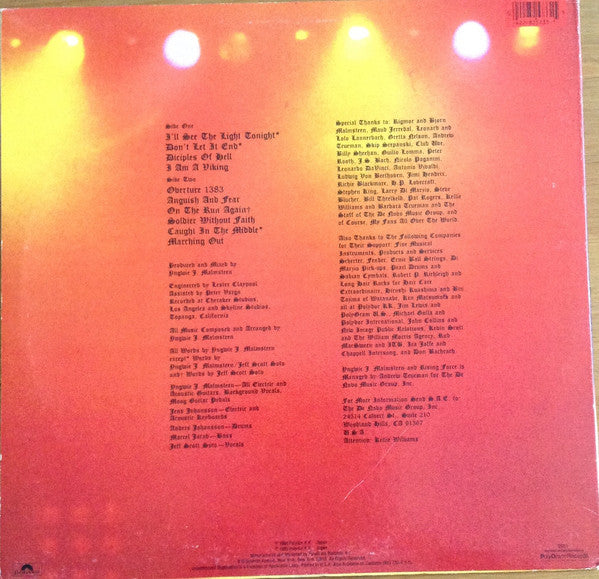 Yngwie J. Malmsteen's Rising Force : Marching Out (LP, Album, Hau)