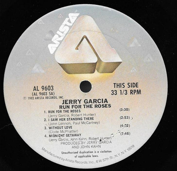 Jerry Garcia : Run For The Roses (LP, Album, M/Print)