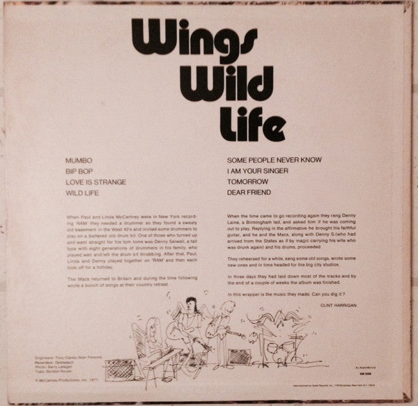 Wings (2) : Wild Life (LP, Album, Win)