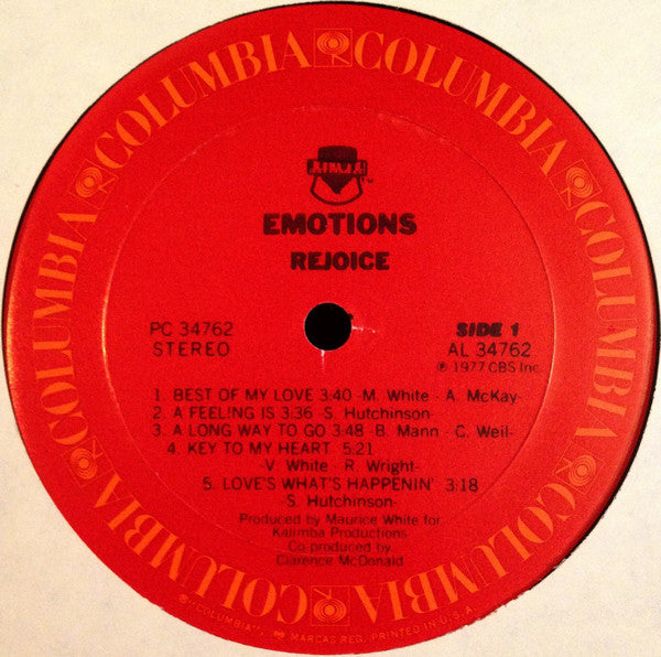 Emotions* : Rejoice (LP, Album, Gol)