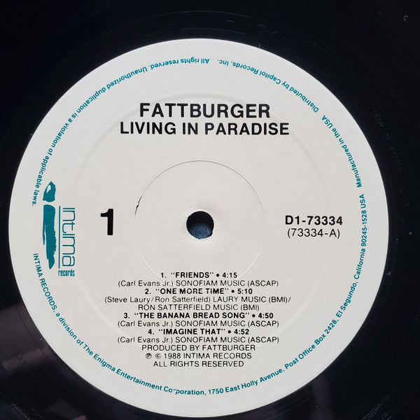 Fattburger : Living In Paradise (LP, Album)