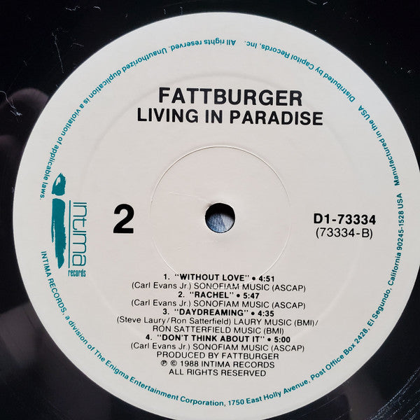 Fattburger : Living In Paradise (LP, Album)