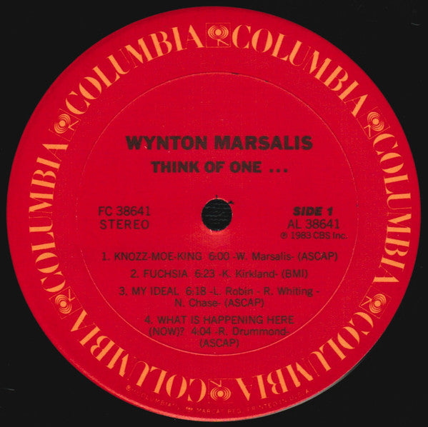 Wynton Marsalis : Think Of One (LP, Album, Pit)