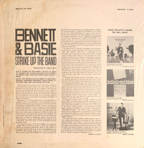 Bennett* & Basie* : Strike Up The Band (LP, Album, RE, Abb)